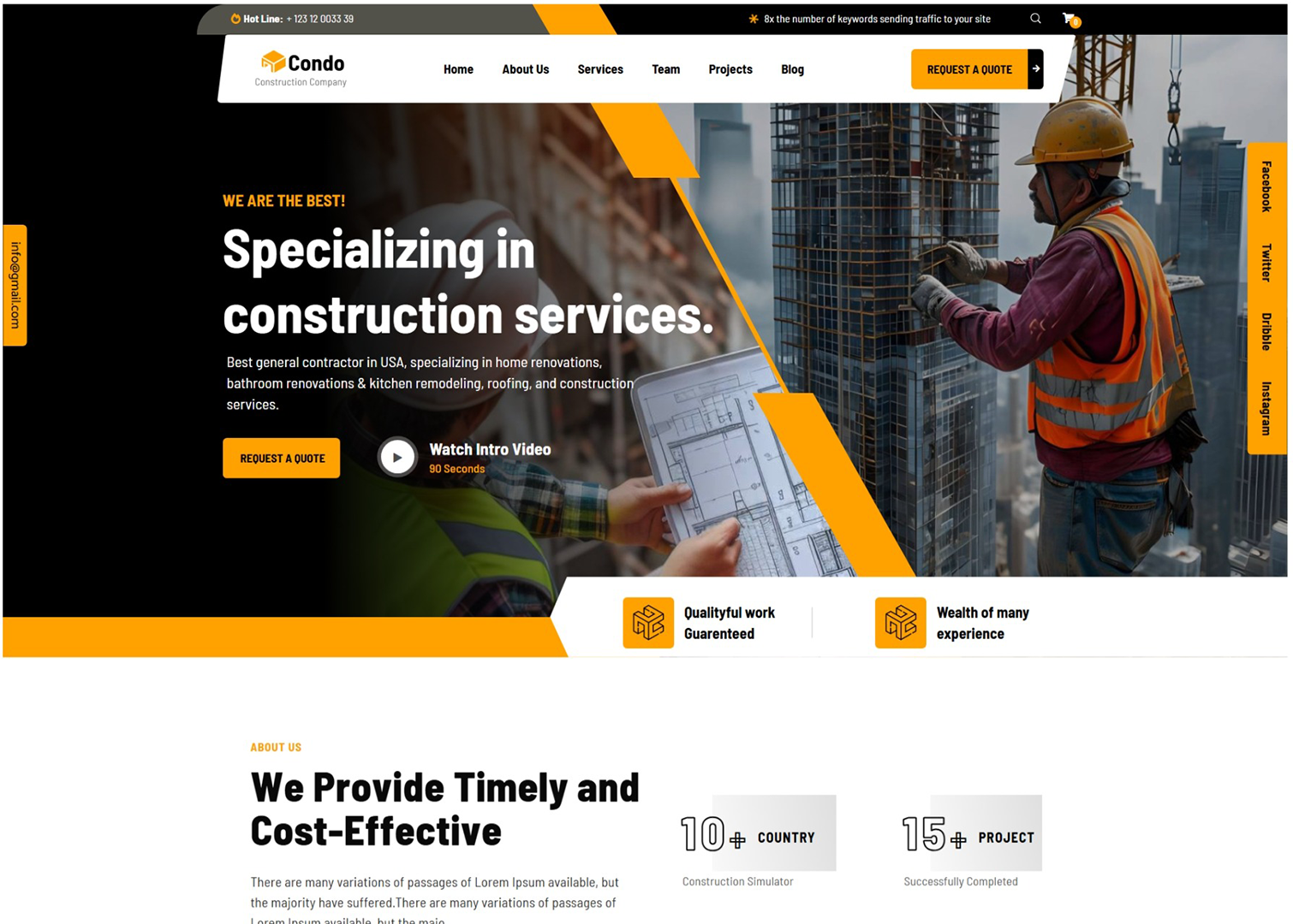 roofing and construction websites