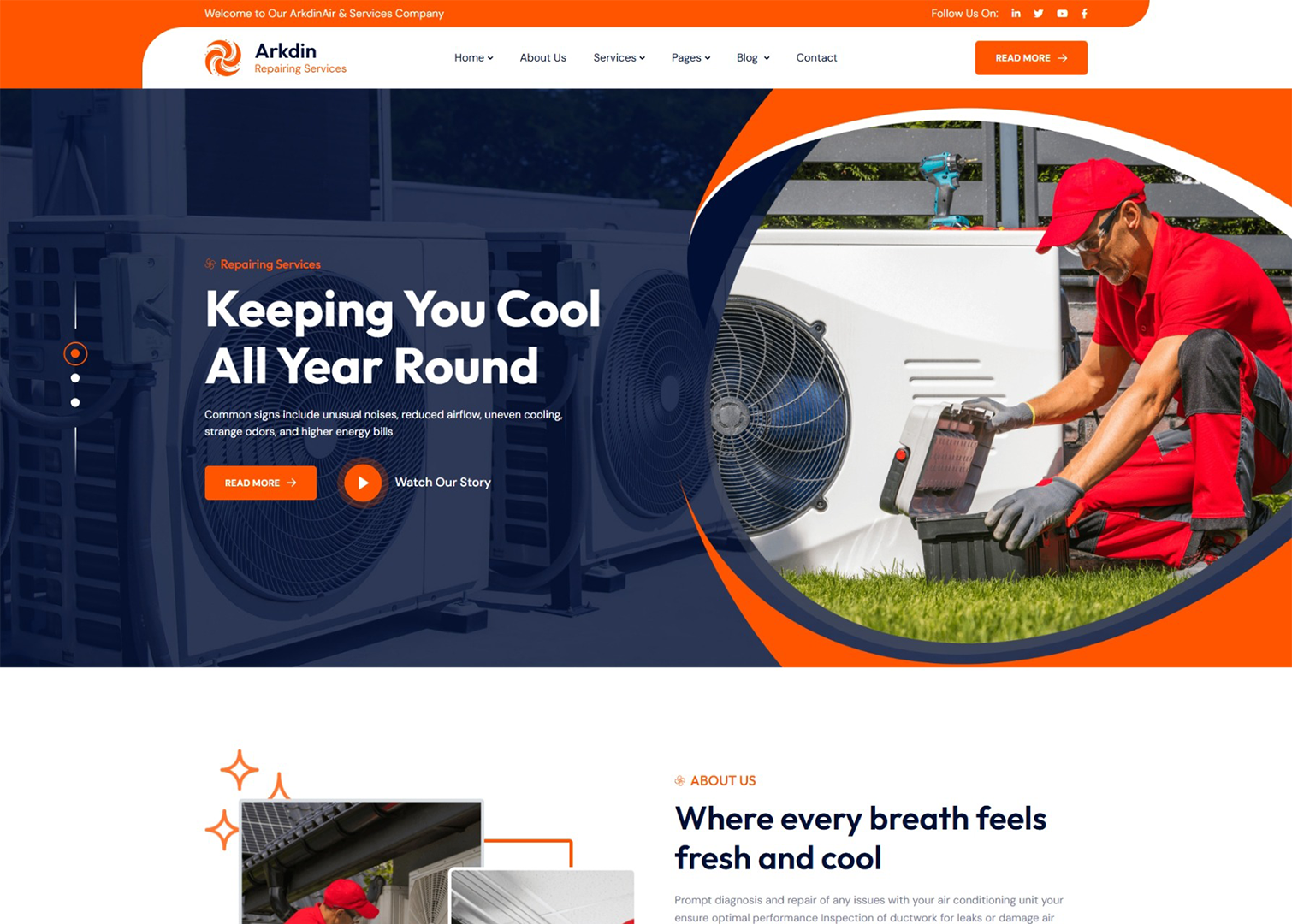 hvac website design