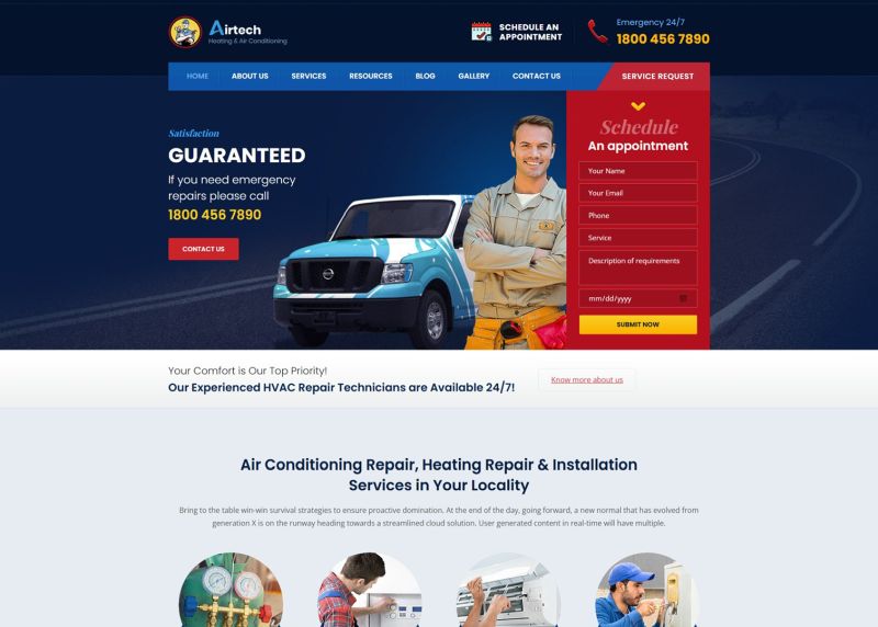hvac website and seo