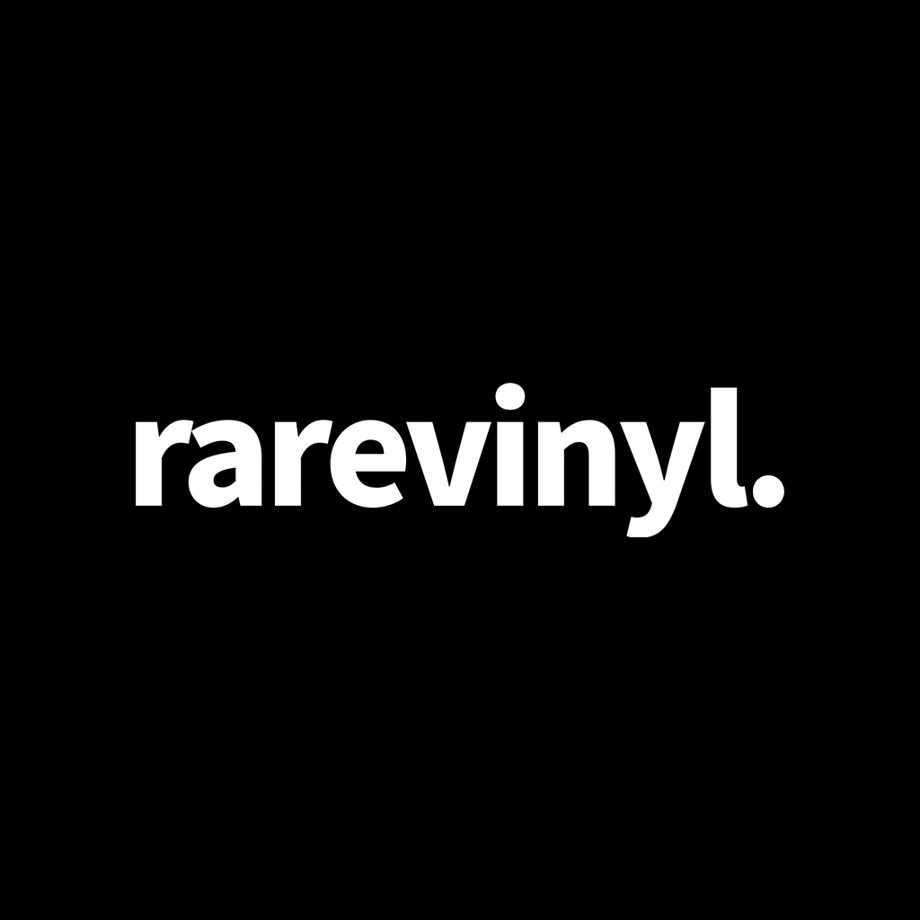 rare vinyl records logo in white