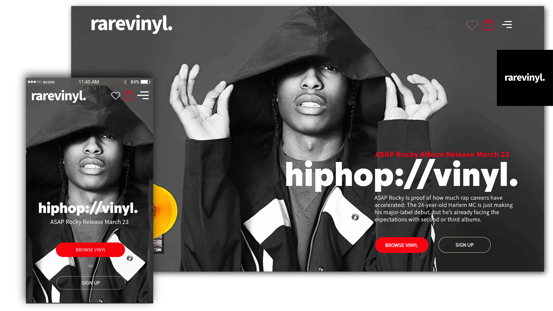 rare vinyl records mockup